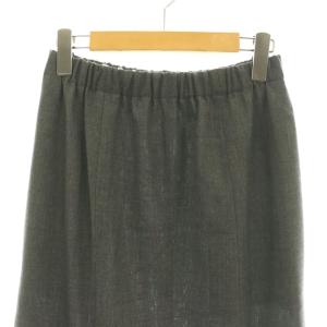 ENFOLD サンプル品 26SS ZIGZAG SKIRT スカート ロング フレア 38 グレー /CX OS