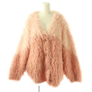 BI COLOR SHAGGY KNIT CARDIGAN カーディガン ニット 長袖 2 ピンク 19106-2152