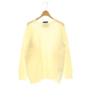 HAND FRAME KNITTEDシェットランドクルーニット セーター プルオーバー ウール M アイボリー