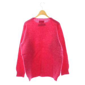 BEAMS+ HAND FRAME KNITTEDシェットランドクルーニット セーター プルオーバー ウール M ピンク