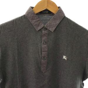 BURBERRY BLACK LABEL カットソーポロシャツ 半袖 3 グレー チャコールグレー /DO OS AD