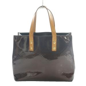 LOUIS VUITTON モノグラム・ヴェルニ リードPM ハンドバッグ レッドブラウン