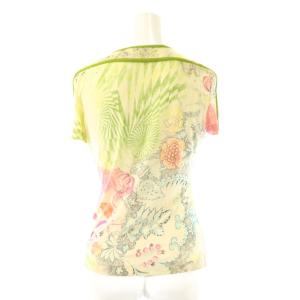 ETRO 総柄 半袖カットソー 44 グリーン マルチカラー /ES OS