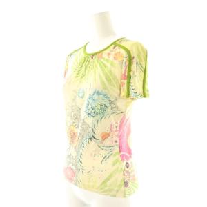 ETRO 総柄 半袖カットソー 44 グリーン マルチカラー /ES OS