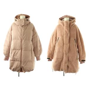 リバーシブルダウンボアコート ダウンコート F スモークピンク /ES OS