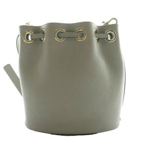 FURLA 巾着型ショルダーバッグ レザー グレー /SS OS