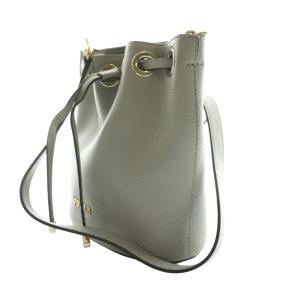 FURLA 巾着型ショルダーバッグ レザー グレー /SS OS