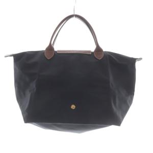 Longchamp ル プリアージュ トートバッグ M ハンドバッグ 黒 ブラック 茶色 ブラウン /SR