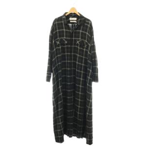 アパルトモン別注 CHECK SHIRT DRESS ワンピース F ブラック
