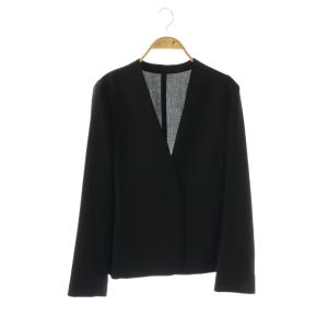 ソフィー sophi 25SS ウォッシャブル強撚ライトジャケット ノーカラー 40 ブラック /DO