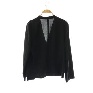 Nolley's ソフィー sophi 25SS ウォッシャブル強撚ライトジャケット ノーカラー 40 ブラック /DO
