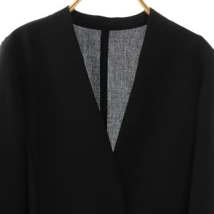 Nolley's ソフィー sophi 25SS ウォッシャブル強撚ライトジャケット ノーカラー 40 ブラック /DO