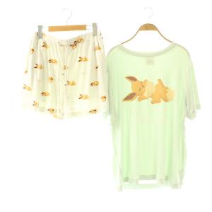 × ポケモンスリープ 24AW 接触冷感プリントTシャツ&ショートパンツ ルームウェア ナイトウェア F