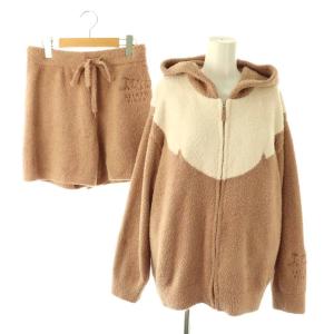 ×ポケモンスリープ 24AW ベビモコ イーブイ パーカ&ショートパンツセット ルームウェア F キャメル