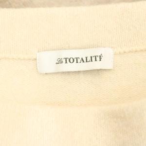 La TOTALITE バイカラーレース ボートネック ニット セーター アイボリー ミックスベージュ /ES OS