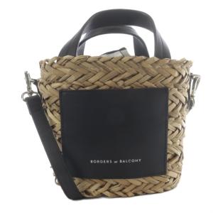 BLACK BASKET BAG MINI かごバッグ ハンドバッグ ショルダーバッグ 2way 茶色