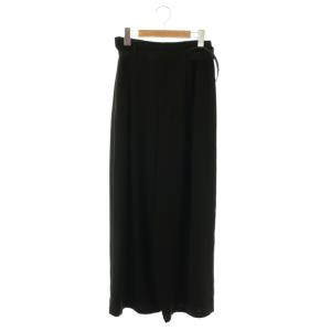 25AW BELT WIDE-TROUSERS パンツ ワイド タック 38 ブラック /CX OS