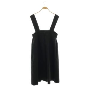 ENFOLD 25SS WIDE-CULOTTES OVER-ALLS オーバーオール サロペット 38 黒 /CX