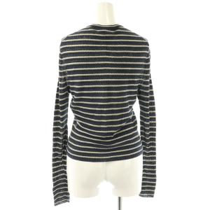Theory 25SS NEO SAG HARBOR CROP CARDI S カーディガン ボーダー シアー S 紺