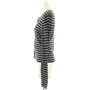 Theory 25SS NEO SAG HARBOR CROP CARDI S カーディガン ボーダー シアー S 紺