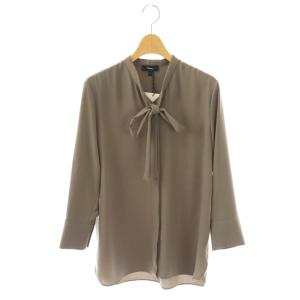 PRIME GGT TIE BLOUSE シャツ ブラウス 前開き S グレー /CX OS
