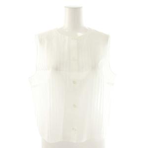 25SS LINEAR COTTON SL BD SHELL ブラウス シャツ シアー ストライプ S