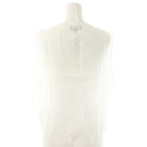 Theory 25SS LINEAR COTTON SL BD SHELL ブラウス シャツ シアー ストライプ S