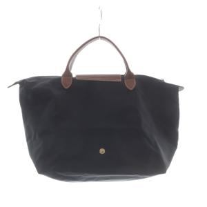 Longchamp ルプリアージュ M 折りたたみ トートバッグ ハンドバッグ 黒 ブラック 茶色 ブラウン /SR SH