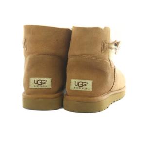 UGG australia ミニベイリーボタン ムートンブーツ ショートブーツ US9 26.0cm ベージュ 3352 /MI OS