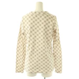 BURBERRY BLUE LABEL チェック カットソー コットン 38 白 ピンク 茶 /CX OS