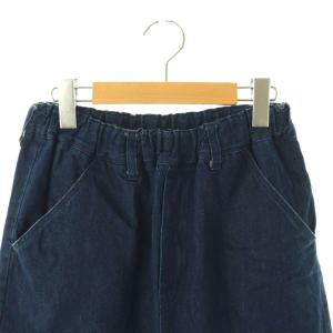 TRAVAIL MANUEL コットンリネンデニムユニティパンツ テーパード イージー M ネイビー 5072-51 /DF OS