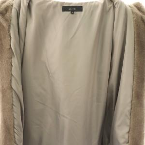 allureville 25AW フェイクミンクファーフーディーブルゾン ジップアップ 2 グレージュ /DO OS