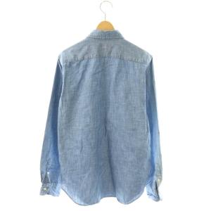 POLO RALPH LAUREN デニム シャンブレー シャツ 長袖 10 ブルー /DF OS