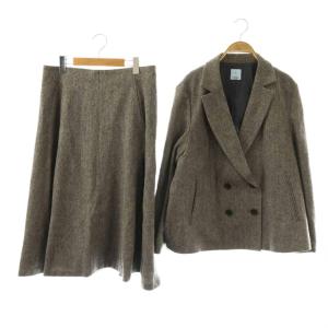 24AW ジャケット スカート セットアップ テーラード フレア 5 6 グレー 黒 /CX OS