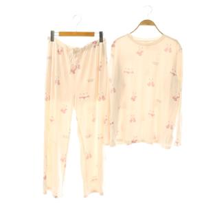 25SS パンダ柄ロンT ロングパンツ セットアップ ルームウェア パジャマ F ペールピンク /ES