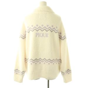 gelato pique 25AW CATジャガード衿付きカーディガン ルームウェア F オフホワイト /DF OS