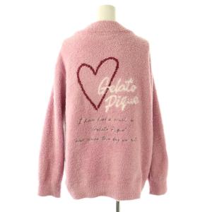 gelato pique 24SS Sweet ジャガードカーディガン ニット F ピンク /DF OS