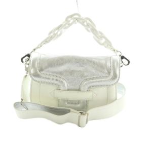 NV01 ミニ アルファヴィル バッグ 2WAY ハンドバッグ シルバーカラー