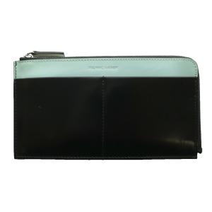 PALATIN WALLET 長財布 黒 ブラック ライトブルー /SS OS