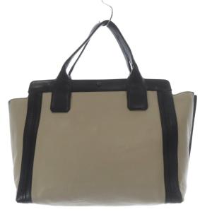 Chloe アリソン トートバッグ ハンドバッグ レザー バイカラー ベージュ ブラック /YO31