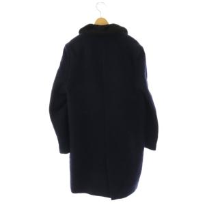 Maison Kitsuné ウール アルパカ モヘヤ コート アウター 36 紺 /NR OS