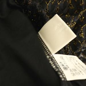 Ameri VINTAGE MEDI SHINE LACE PANTS パンツ イージー レース S ブラック ゴールド色 /DO