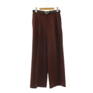 25AW ハートベルト付ワイドパンツ タック ジッパーフライ 1 ボルドー /DO OS