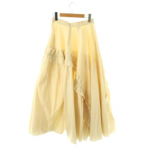 Alexander McQueen 727505 フリルロングスカート 38 ライトベージュ