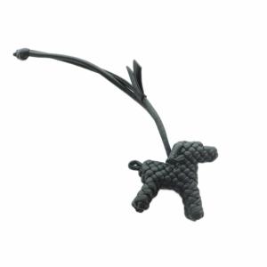 BOTTEGA VENETA ドッグチャーム バッグチャーム レザー ブラック 807068