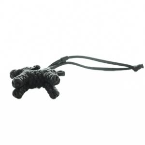 BOTTEGA VENETA ドッグチャーム バッグチャーム レザー ブラック 807068