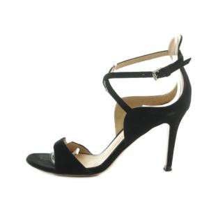 Gianvito Rossi サンダル ピンヒール ストラップ スエード 34.5 21.5cm 黒 60609 /MI OS