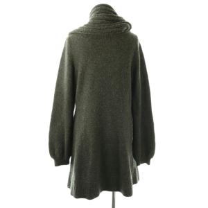 BURBERRY BLUE LABEL マフラーセット ニットワンピース ミニ 38 ダークグレー /DF OS