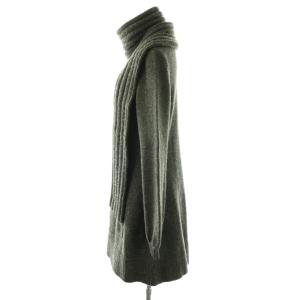 BURBERRY BLUE LABEL マフラーセット ニットワンピース ミニ 38 ダークグレー /DF OS