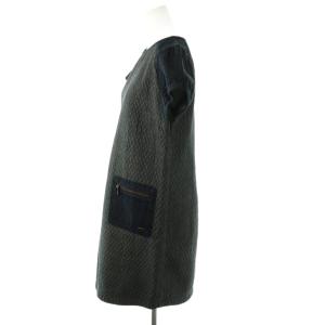 BURBERRY BLUE LABEL 半袖 デニムワンピース ミニ 38 ネイビー /DF OS